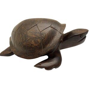 Ironwood Vintage Hand Carved Turtle Figurine Collectible Wood Carvings